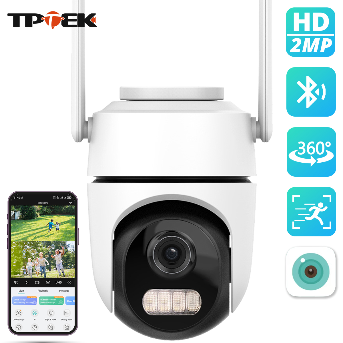 Outdoor Lighting Under Roof - 2MP 1080P WiFi PTZ Güvenlik Kamerası