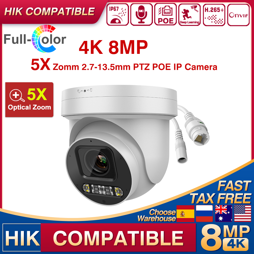 Outdoor Lighting Under Roof - Hikvision Uyumlu 4K 8MP 5X Zoom