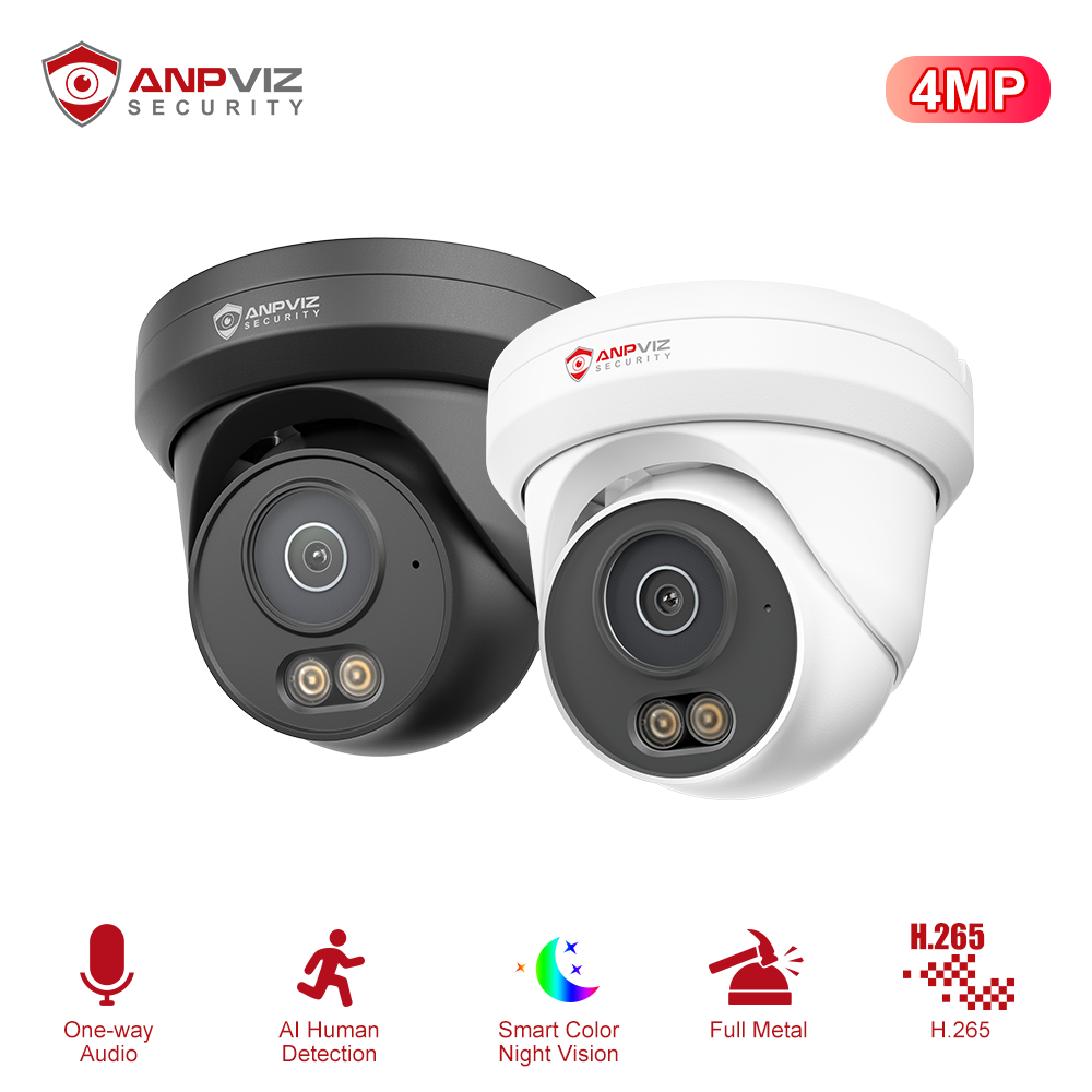 Outdoor Lighting Under Roof - Anpviz 4MP PoE Kamera Tam Metal