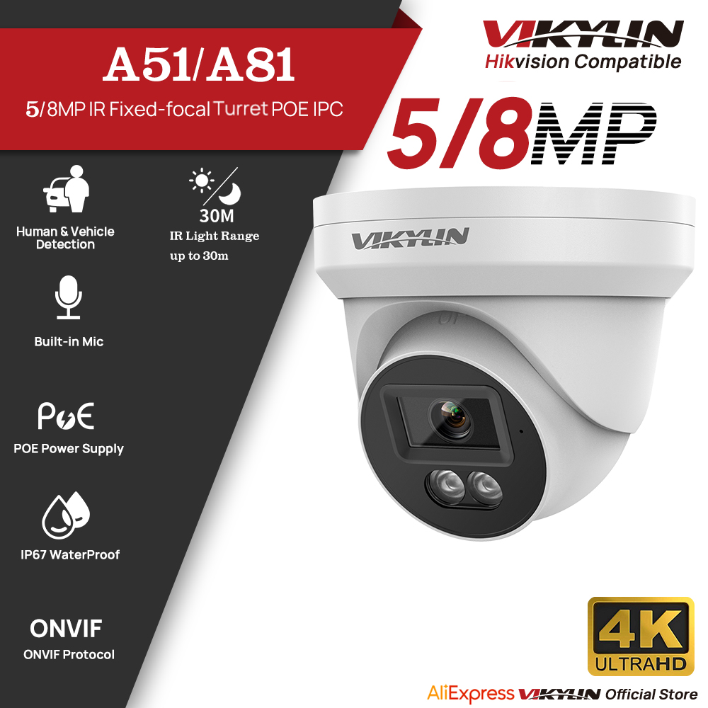 Outdoor Lighting Under Roof - VIKYLIN 5/8MP HD IP Güvenlik Kamerası