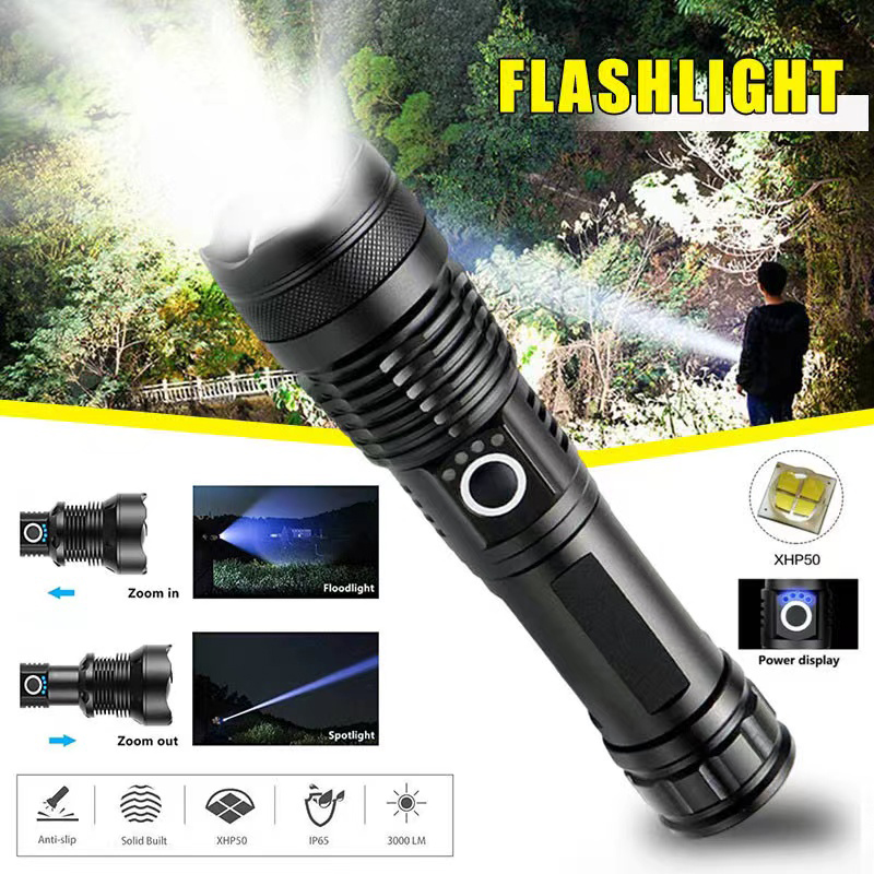 Outdoor Lighting B&Q - Yüksek Güçlü XHP70 Led El Feneri