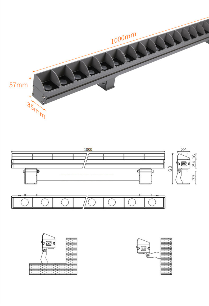 Yeni 6W 12W 18W 24W 36W LED Su - Outdoor Lighting Architectural incelemesi ve fiyatı