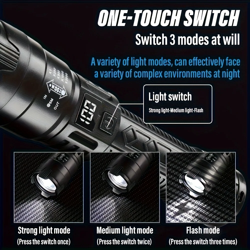 Taktik LED El Feneri 2000LM US - Outdoor Lighting B&Q incelemesi ve fiyatı