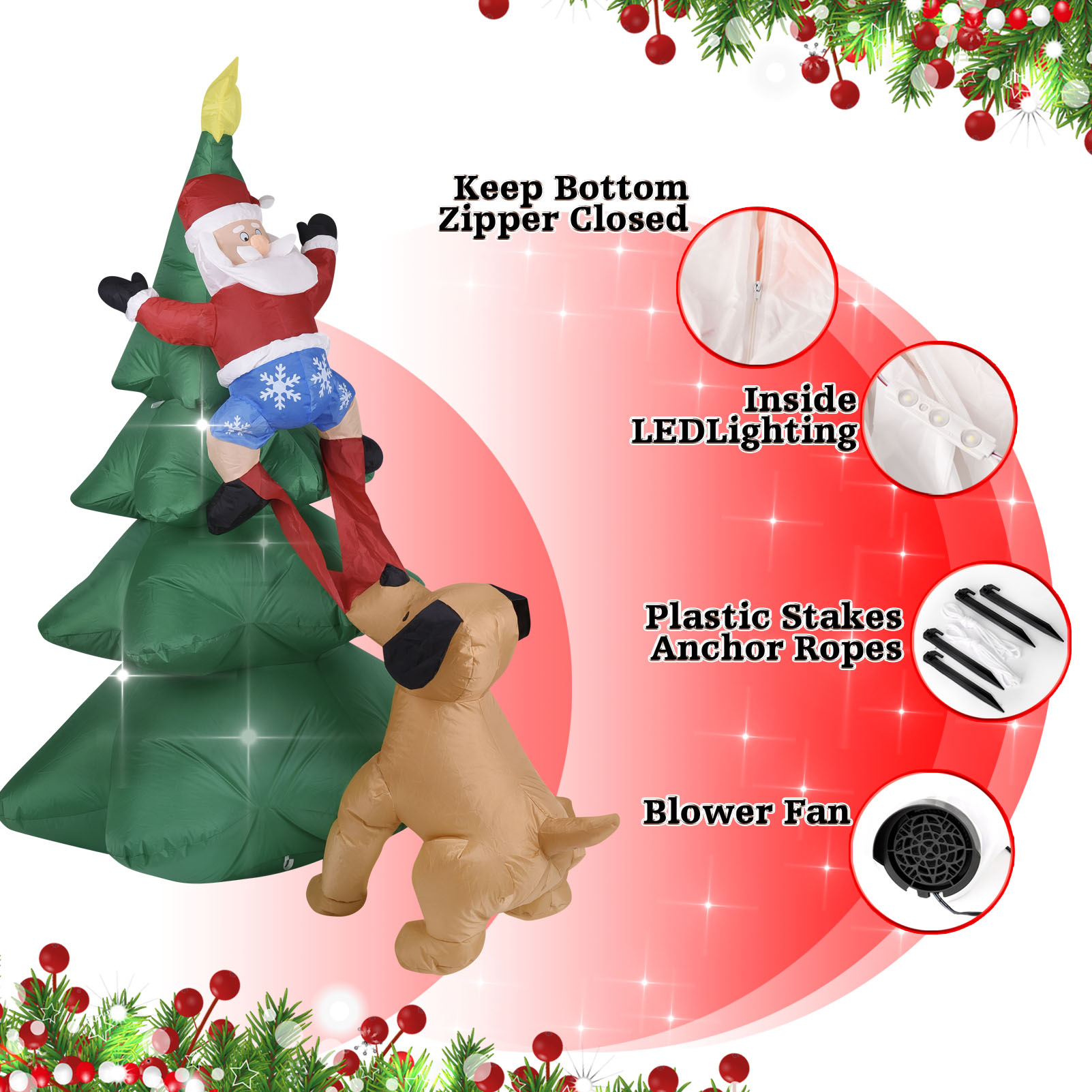 Noel Şişme Köpek, Noel Baba il - Outdoor Lighting Manufacturers incelemesi ve fiyatı