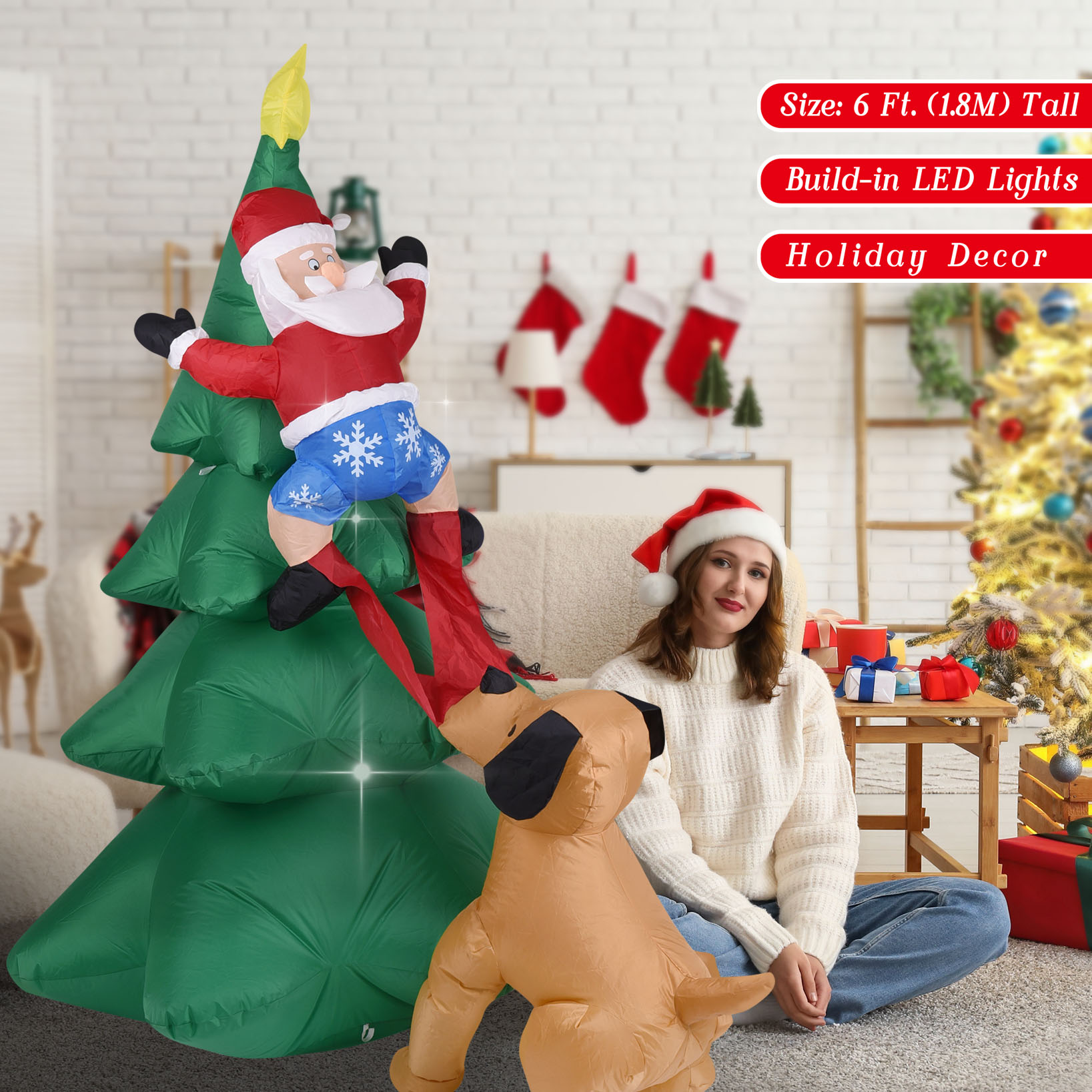 Noel Şişme Köpek, Noel Baba il - Outdoor Lighting Manufacturers incelemesi ve fiyatı