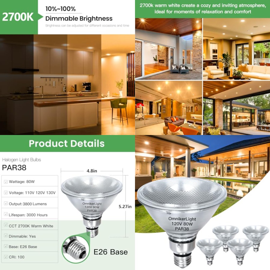 PAR38 Projektör Ampulleri, 80W - Outdoor Lighting Bulbs incelemesi ve fiyatı